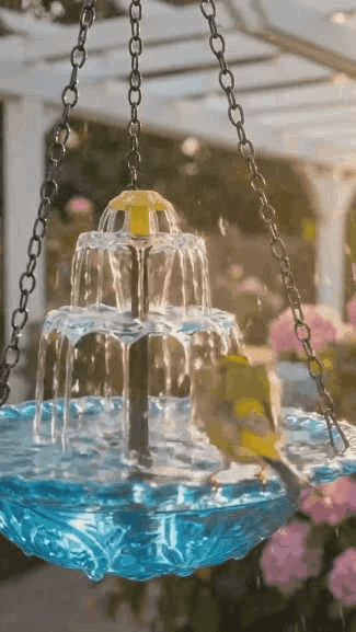 🐦Solar Cascade Hanging Bird Bath Fountain